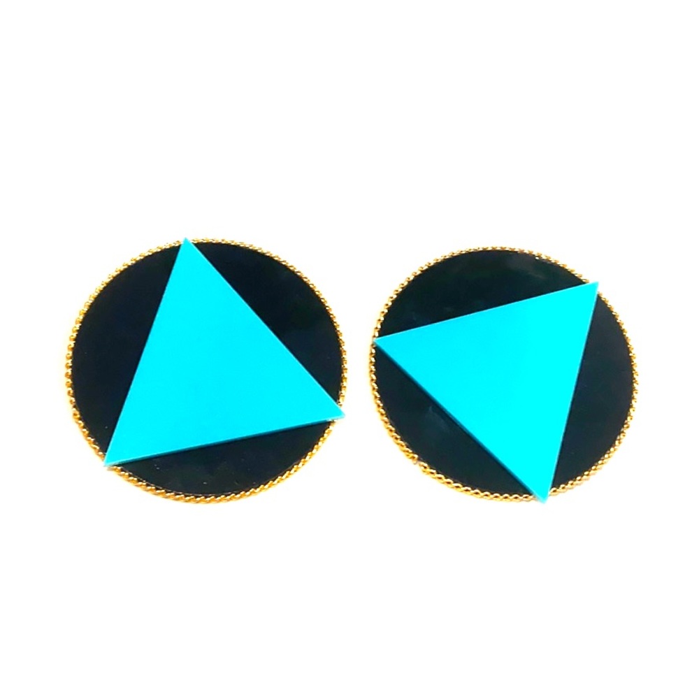 Color block Geometric acrylic earrings